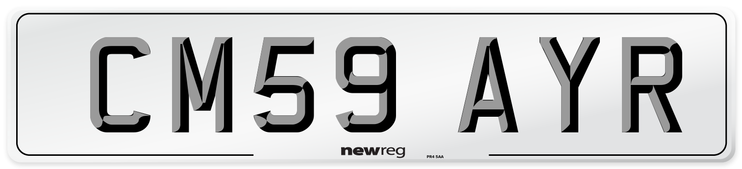 CM59 AYR Number Plate from New Reg